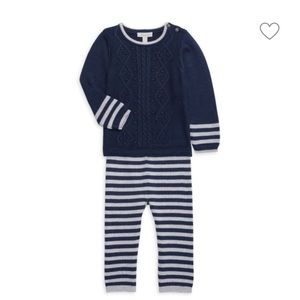 Miniclasix Baby Boy's 2-Piece Cable Knit Sweater & Pants Set